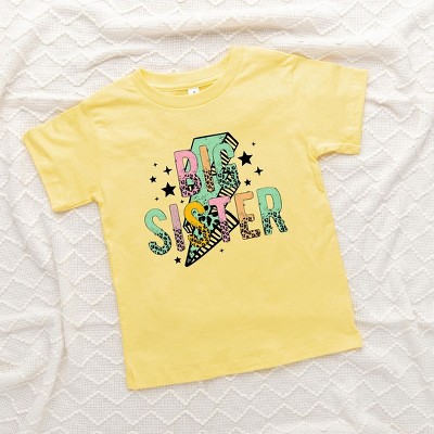 The Juniper Shop Big Sister Lightning Bolt Toddler Short Sleeve Tee