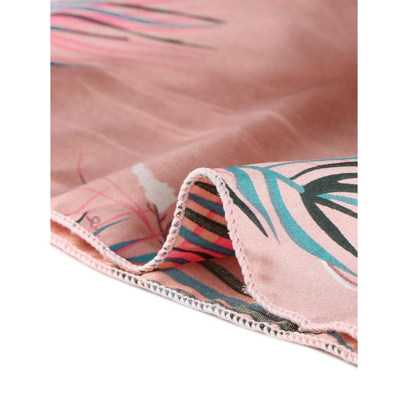 cheibear Women's Satin Sleepwear Floral Loungewear Cami with Shorts Pajama Set, 5 of 6