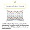 BreathableBaby Cotton Percale Pillowcase, For 13" x 18"/33 x 46 cm Toddler Pillow, Dinosaurs (2-Pack) - 2 of 4