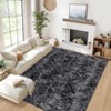 Faux Wool Machine Washable Foldable Printed Area Rug Modern Distressed Diamond Heart with Non Slip Design Stain Resistant Non Shedding Pet Friendly - 4 of 4