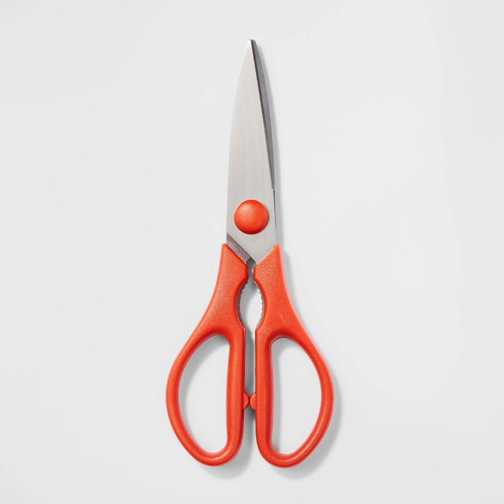 Stainless Steel and Plastic Kitchen Shears Red - Room Essentials