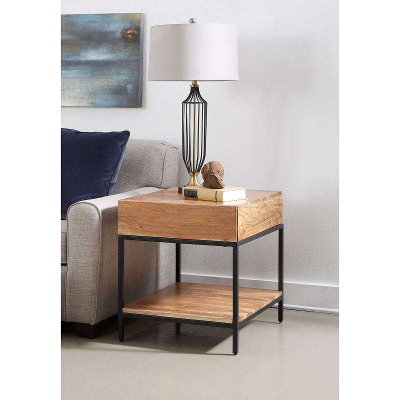 Springdale 1 Drawer End Table Brown - Treasure Trove Accents, 5 of 12