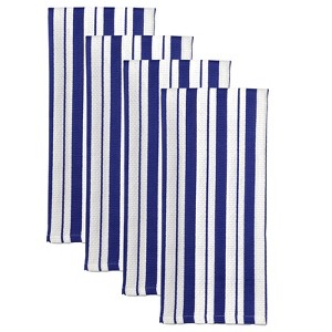 MU Kitchen Basketweave Dish Cloth, Set of 4, Ink Blue - 1 of 2