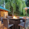 Karl Home | Square Stainless Steel Propane Fire Pit Table with Hidden Fuel Tank - 2 of 3