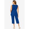 Jessica London Women's Plus Size 2-Piece Linen Capri Set - 3 of 4