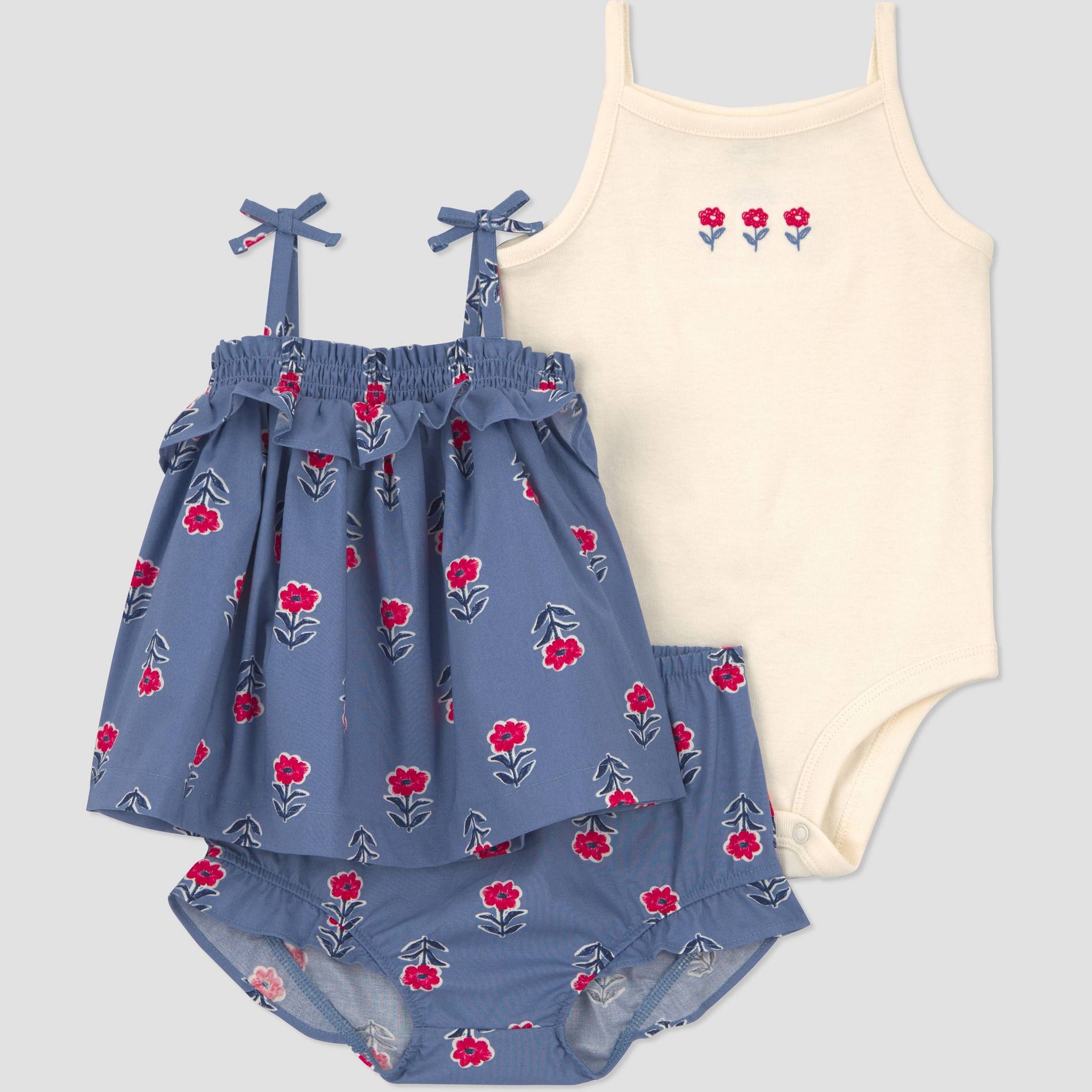 Carter's Just One You® Baby Girls' 3pc Tank Top with Bodysuit and Bloomer Set
