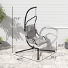 Hammock Chair with Stand and PA Coating Cushion, Hanging Swing Chair with Steel Frame for Indoor and Outdoor - 3 of 4
