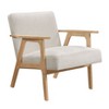 Sapphtopaz 1pc Accent Chair with Solid Rubberwood Frame Upholstered Lounge Chair Living Room Chair Comfy Chair Home Furniture for Living Room - 2 of 4