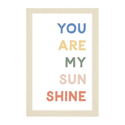 16" x 24" You are My Sunshine Kids' Magnet Board Wall Art Natural - Petal Lane