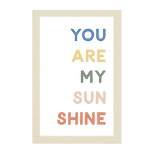 16" x 24" You are My Sunshine Kids' Magnet Board Wall Art Natural - Petal Lane