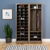 Prepac Space-Saving Drifted Gray Shoe Storage Cabinet