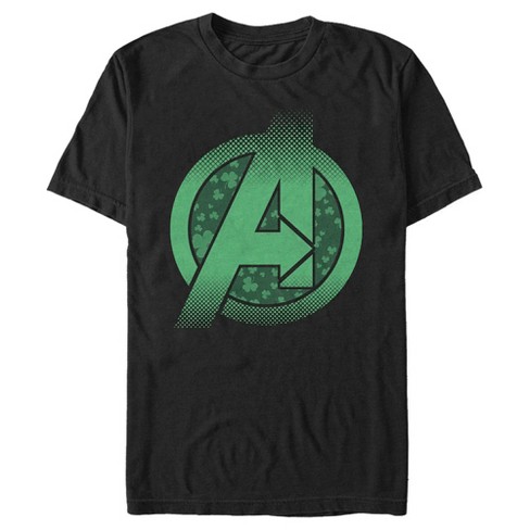 Men's Marvel St. Patrick's Day Avengers' Logo T-shirt - Black - Medium ...