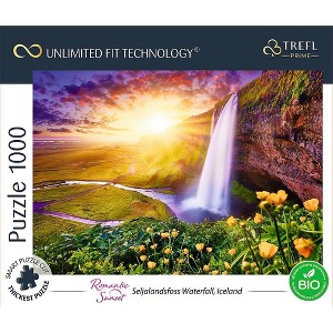 Trefl Romantic Sunsets Selisalandfoss Water Falls Iceland 1000pc Puzzle - 1 of 4