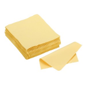 Unique Bargains Reusable Double-Sided Microfiber Brass Jewelry Cleaning Cloth 50 Pcs - 1 of 4