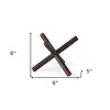 HomeRoots 5" Brown Rustic Metal X Decorative Tabletop Sculpture - 3 of 4