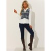 INSPIRE CHIC Women's Vintage Plaid V Neck Single Breasted Sleeveless Vest - 4 of 4