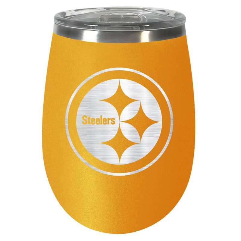 NFL Pittsburgh Steelers 10oz Team-Colored Wine Tumbler, 1 of 2