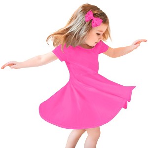 City Threads Jersey Short Sleeve Girls Twirly Skater Dress - USA-Made - 1 of 4