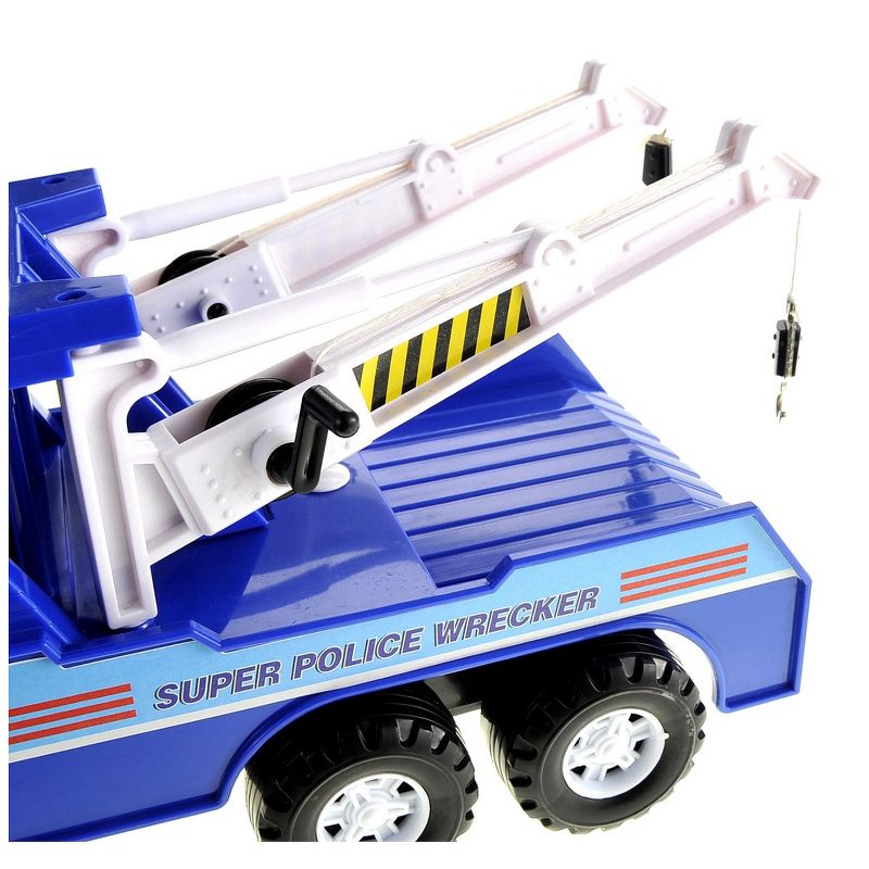 Insten Heavy Duty Police Tow Truck with Friction Power, Vehicle Toys for Kids, 2 of 7