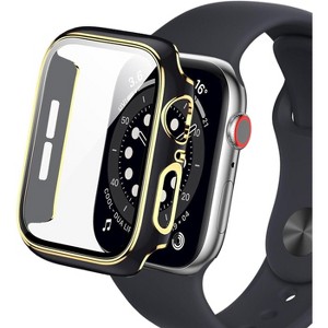 Worryfree Gadgets Bumper Case with Screen Protector for Apple Watch 38mm, White/Silver - 1 of 4