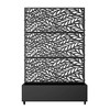 Dovelina Iron Black Arch Mobile Planters Planting Box Trellis for Climbing Plants - 2 of 4