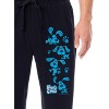 Blue's Clues Men's TV Show Blue Paw Print Sleep Lounge Pajama Pants Black - 4 of 4