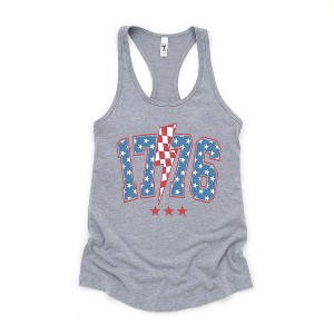 Simply Sage Market Women's 1776 Stars Lightning Bolt Graphic Racerback Tank - 1 of 3
