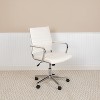 Emma and Oliver Mid-Back LeatherSoft Ribbed Executive Swivel Office Chair - Desk Chair - 2 of 4