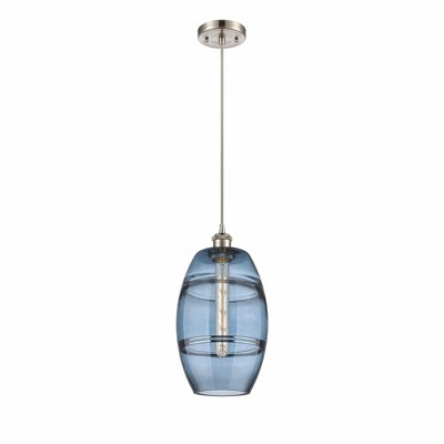 Vaz - 1 Light Cord Hung Mini Pendant In Industrial Style-9.88 Inches Tall and 8 Inches Wide