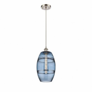 Vaz - 1 Light Cord Hung Mini Pendant In Industrial Style-9.88 Inches Tall and 8 Inches Wide - 1 of 1