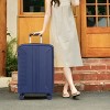 TopComfy Luggage 20 24 28 Inch Travel Suitcase Spinner Wheel Luggage Set Combination Lock Travel Suitcase Set for Travel, Blue, 19.49"*12.8"*29.53" - 2 of 4