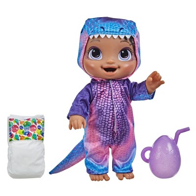 Baby Alive Dino Cuties Doll Tyrannosaurus - Black Hair