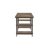 PAGED Computer Desk, Simple Modern Home Office Desk with 6 Open Shelves and Wooden Desktop for Office, Study - 4 of 4
