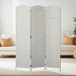 Resenkos 8-Panel 5.6' Tall Folding Room Divider - Freestanding Privacy Screen for Home Office, - 1 of 4