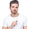 Couple Matching Necklace Set - Stainless Steel Heart Puzzle Pendant with CZ (His & Hers)" - 4 of 4