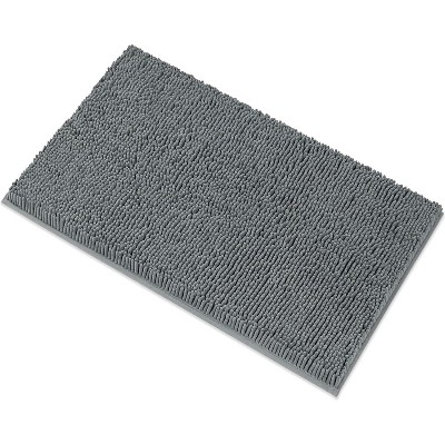 Mayshine Luxury Plush Shaggy Chenille Bathroom Mat, Non-Slip Bathmat, Super Absorbent Bathroom Rug