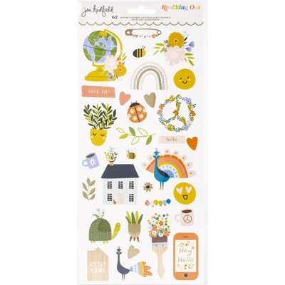 Jen Hadfield Reaching Out Cardstock Stickers - Icons, 62pcs