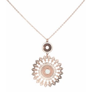 Pavilion Gift Company - Rose Gold Mandala - Mother of Pearl Necklace - Necklaces - 1 of 4