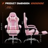 MAYEERTY Video Game Desk Chair - Ergonomic Computer with Footrest and Comfy Lumbar Support, PU Leather Recliner with Headrest, Fixed Up Armrest, - 2 of 4