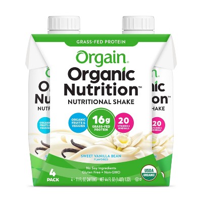 Orgain Nutritional Shake - Vanilla - 11 fl oz/4pk