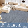 Machine Washable Printed Braided Texture Area Rug, Non-Slip Low-Pile Indoor Carpet for Living Room, Bedroom, Entryway - Durable Rustic Home Decor - 4 of 4