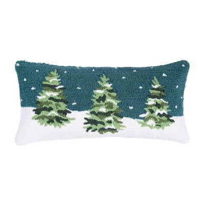 C&F Home 24" x 12" Winter Forest Hooked Throw Pillow