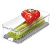 iDesign Fridge Produce Bin with Drainage Tray and Lid -  Clear/Gray - 4 of 4