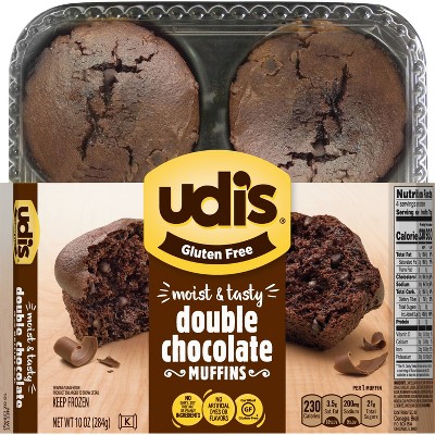 Udi's Gluten Free Double Chocolate Frozen Muffins - 10oz/4ct