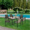 Dolonm All-Weather Patio SetAcacia Wood Table & Rattan Chairs, UV-Resistant for Outdoor Dining - 2 of 4