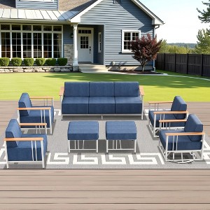 Gymojoy Outdoor Sofa Funiture with Thick Cushion for Garden Yard - 1 of 4