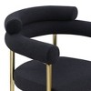 Sapphtopaz Dining Chairs Modern Boucle Upholstered Side Chairs with Metal Legs and Backrest Dining Chair Set of 2 for Dining Room, Living Room - 4 of 4