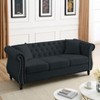 NicBex 58/80 Inch Loveseat,Modern Chesterfield Velvet Loveseat Sofa with Nailhead,Upholstered 2-Seater Couch for Living Room,Bedroom,Lounge - 2 of 4