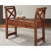 Signature Design by Ashley Abbonto Accent Bench Warm Brown: Storage, Wood Frame, Mid-Century Modern Style - 2 of 4