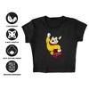 Women's Mighty Mouse Classic Hero Cap Sleeve Baby Rib Crop Top - 4 of 4